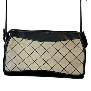 Dooney & Bourke Ivory Classic Canvas Signature Print Logo Crossbody Purse